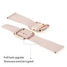 Rose Gold Square Buckle Microfiber Leather Watch Band For Apple Watch Series 8&7 41mm / SE 2&6&SE&5&4 40mm / 3&2&1 38mm(Pink) - 4