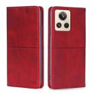 For Realme GT2 Explorer Master Cow Texture Magnetic Leather Phone Case(Red) - 1