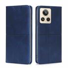 For Realme GT2 Explorer Master Cow Texture Magnetic Leather Phone Case(Blue) - 1