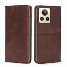 For Realme GT2 Explorer Master Cow Texture Magnetic Leather Phone Case(Dark Brown) - 1