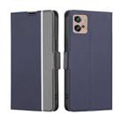 For Motorola Moto G32 4G Twill Texture Side Button Leather Phone Case(Blue) - 1