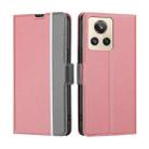 For Realme GT2 Explorer Master Twill Texture Side Button Leather Phone Case(Pink) - 1