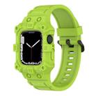 Integrated Silicone Watch Band For Apple Watch Series 8&7 45mm / SE 2&6&SE&5&4 44mm / 3&2&1 42mm(Lime Green) - 1