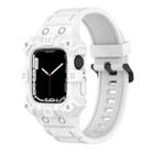 Integrated Silicone Watch Band For Apple Watch Series 9&8&7 41mm / SE 3&SE 2&6&SE&5&4 40mm / 3&2&1 38mm(White) - 1