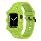 Integrated Silicone Watch Band For Apple Watch Series 8&7 41mm / SE 2&6&SE&5&4 40mm / 3&2&1 38mm(Lime Green) - 1