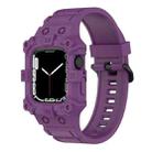 Integrated Silicone Watch Band For Apple Watch Series 8&7 41mm / SE 2&6&SE&5&4 40mm / 3&2&1 38mm(Purple) - 1