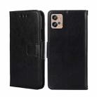 For Motorola Moto G32 4G Crystal Texture Leather Phone Case(Black) - 1