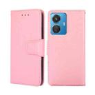 For vivo iQOO Z6 44W/T1 Snapdragon 680 Crystal Texture Leather Phone Case(Pink) - 1