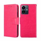 For vivo Y77 5G Global Crystal Texture Leather Phone Case(Rose Red) - 1