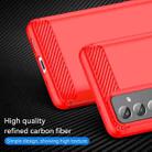 For Samsung Galaxy A82 Brushed Texture Carbon Fiber TPU Phone Case(Red) - 4