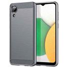 For Samsung Galaxy A03 Core Brushed Texture Carbon Fiber TPU Phone Case(Grey) - 1