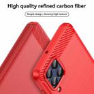 For Samsung Galaxy M53 Brushed Texture Carbon Fiber TPU Phone Case(Red) - 4