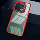 For OnePlus 10 Pro Transparent Acrylic + TPU Phone Case(Red) - 1