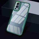 For OnePlus Nord 2 5G Transparent Acrylic + TPU Phone Case(Green) - 1
