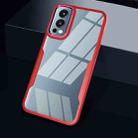 For OnePlus Nord 2 5G Transparent Acrylic + TPU Phone Case(Red) - 1