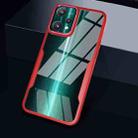 For Realme 9 Pro Transparent Acrylic + TPU Phone Case(Red) - 1