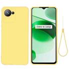 For Realme C30 / Narzo 50i Prime / C30S Pure Color Liquid Silicone Shockproof Full Coverage Phone Case(Yellow) - 1