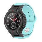 For Amazfit T-Rex / T-Rex Pro / Ares Silicone Reverse Buckle Watch Band(Mint Green) - 1