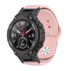 For Amazfit T-Rex / T-Rex Pro / Ares Silicone Reverse Buckle Watch Band(Pink) - 1