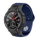 For Amazfit T-Rex / T-Rex Pro / Ares Silicone Reverse Buckle Watch Band(Midnight Blue) - 1