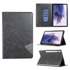 For Samsung Galaxy Tab S7 FE/Tab S7+/Tab S8+ Prismatic Leather Tablet Case(Black) - 1
