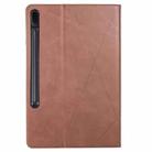 For Samsung Galaxy Tab S7 FE/Tab S7+/Tab S8+ Prismatic Leather Tablet Case(Brown) - 3