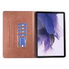 For Samsung Galaxy Tab S7 FE/Tab S7+/Tab S8+ Prismatic Leather Tablet Case(Brown) - 4