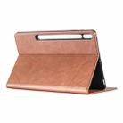 For Samsung Galaxy Tab S7 FE/Tab S7+/Tab S8+ Prismatic Leather Tablet Case(Brown) - 5