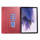 For Samsung Galaxy Tab S7 FE/Tab S7+/Tab S8+ Prismatic Leather Tablet Case(Red) - 4