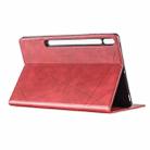 For Samsung Galaxy Tab S7 FE/Tab S7+/Tab S8+ Prismatic Leather Tablet Case(Red) - 5