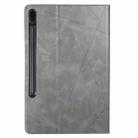 For Samsung Galaxy Tab S7 FE/Tab S7+/Tab S8+ Prismatic Leather Tablet Case(Grey) - 3