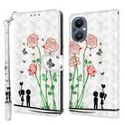 For OnePlus Nord N20 5G 3D Painted Leather Phone Case(Couple Rose) - 1