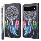 For Google Pixel 6a 3D Painted Leather Phone Case(Colorful Dreamcatcher) - 1