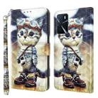 For OPPO A16 / A16s / A54s 3D Painted Leather Phone Case(Naughty Cat) - 1