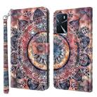 For OPPO A54 5G / A74 5G 3D Painted Leather Phone Case(Color Mandala) - 1