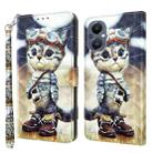 For OPPO A96 5G / Reno7 Z 3D Painted Leather Phone Case(Naughty Cat) - 1