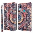 For Huawei Y6 2019 / Y6 Pro 2019 3D Painted Leather Phone Case(Color Mandala) - 1