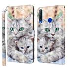 For Honor 20 Lite / 20i / 10i / 10 Lite 3D Painted Leather Phone Case(Two Loving Cats) - 1