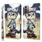 For Nokia G11 / G21 3D Painted Leather Phone Case(Naughty Cat) - 1