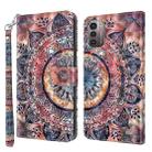 For Nokia G11 / G21 3D Painted Leather Phone Case(Color Mandala) - 1