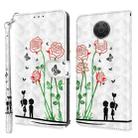 For Nokia G20 / G10 / 6.3 3D Painted Leather Phone Case(Couple Rose) - 1