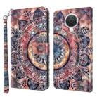 For Nokia G20 / G10 / 6.3 3D Painted Leather Phone Case(Color Mandala) - 1