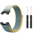 For Amazfit T-Rex / T-Rex Pro / Ares Nylon Loop Watch Band(Blue Yellow) - 1