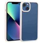 For iPhone 14 Plus Two-color Shield TPU + PC Phone Case (White) - 1