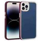 For iPhone 14 Pro Two-color Shield TPU + PC Phone Case(Wine Red) - 1