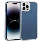 For iPhone 14 Pro Max Two-color Shield TPU + PC Phone Case (Light Blue) - 1