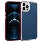 For iPhone 12 Pro Max Two-color Shield TPU + PC Phone Case(Wine Red) - 1