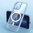 For iPhone 14 Plus Clear Acrylic PC MagSafe Phone Case (Sierra Blue) - 1