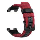 For Amazfit T-Rex / T-Rex Pro / Ares Leather Nylon Watch Band(Red) - 1