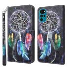 For Motorola Moto G22 3D Painted Leather Phone Case(Colorful Dreamcatcher) - 1